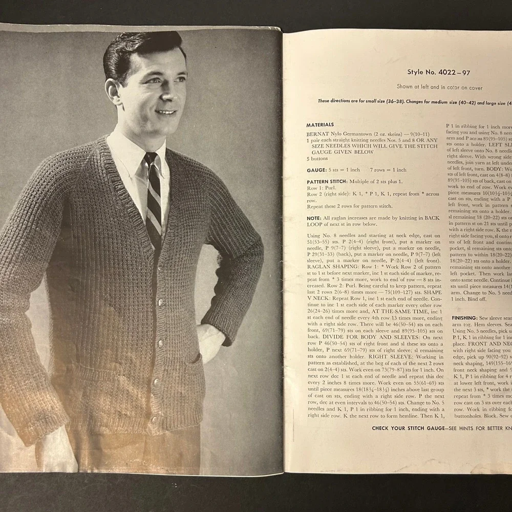 Vintage 50's 60's Bernat Knitting Pattern Booklets Mixed Lot